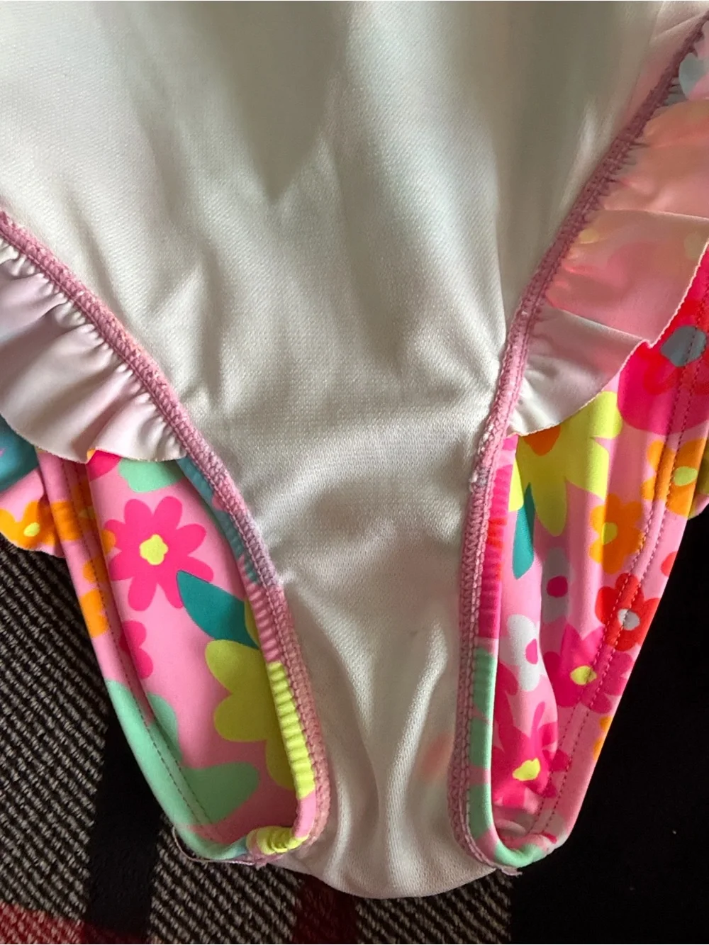 btween Kids One-Piece Swimsuits — Pink Floral & Multicolor Stripe